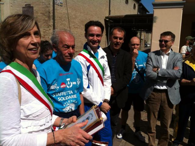 Rita Baraldi, Sindaco di Crevalcore, Guerino Querzè, Atletica Vallesamoggia, Daniele Ruscigno, Sindaco di Monteveglio, Claudio Broglia, Senatore della Repubblica