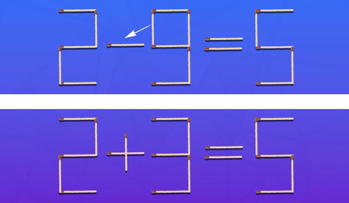 Którą zapałkę należy przesunąć, aby równość była prawdziwa: szybki test IQ