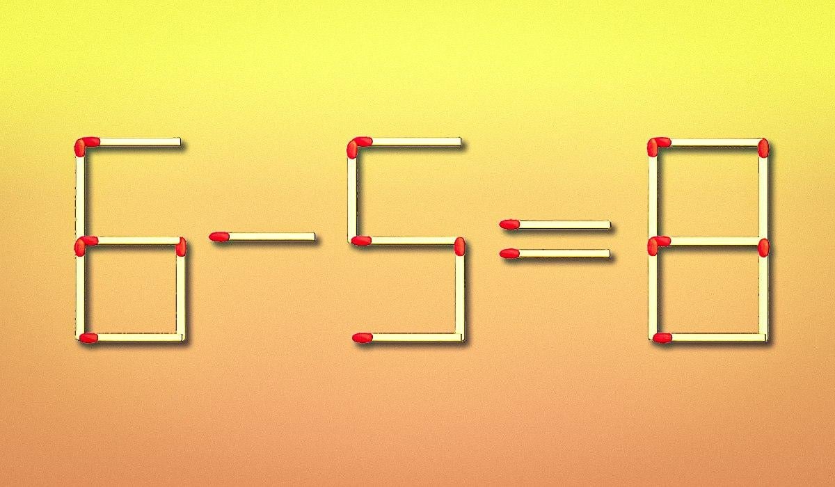 Przenieś tylko jedną zapałkę w 10 sekund: test na inteligencję